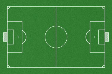 Futbol alanının Üstten Görünüm