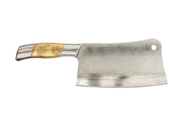 Beyaz arka plan üzerinde izole et cleaver bıçak