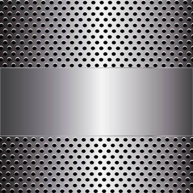 Metal arka plan var mesajı için boş bir yer.