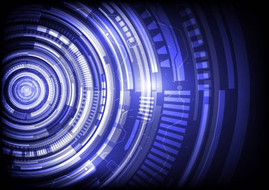 Soyut geleceğin teknolojisi kavramı arka plan.