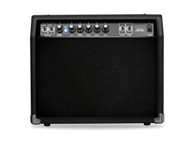 Beyaz arka plan üzerinde izole gitar amp Resim Sergisi