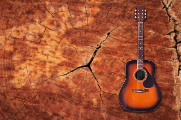 アコースティック ギター木材の背景。ビンテージ スタイル. — ストック写真