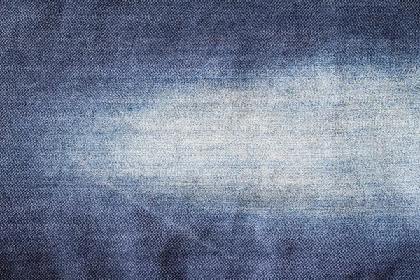 ブルー ジーンズの生地のテクスチャの背景 — ストック写真