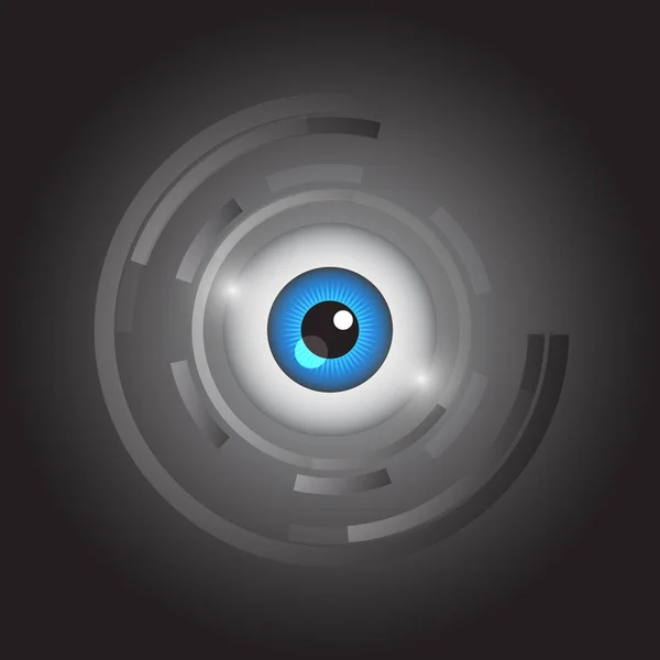 Abstract blauw oogpictogram — Stockfoto