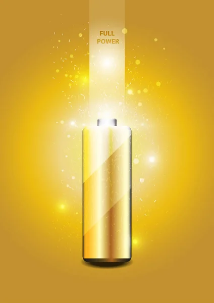 Energia elektryczna akumulatora, ilustracja, złoto światło streszczenie technologia tło dla komputer graficzny witryny internetowe. — Zdjęcie stockowe