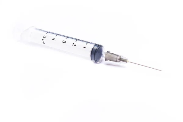 Médico para injecção com seringa isolada — Fotografia de Stock
