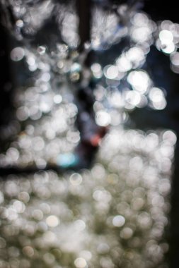 Bokeh efektli bulanık şehir ışıklarının soyut arkaplanı