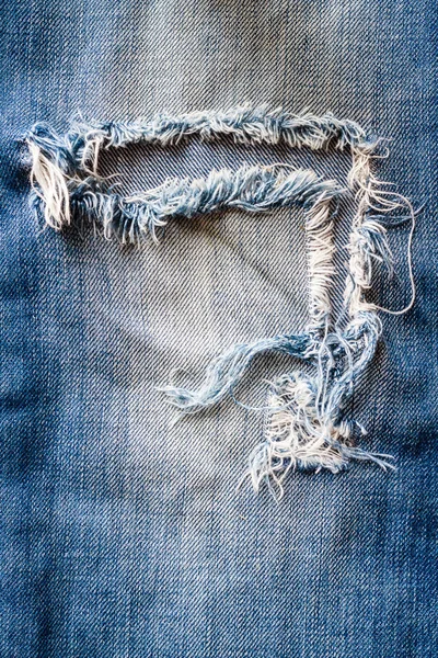 Farmer-denim állag szakadt. — Stock Fotó