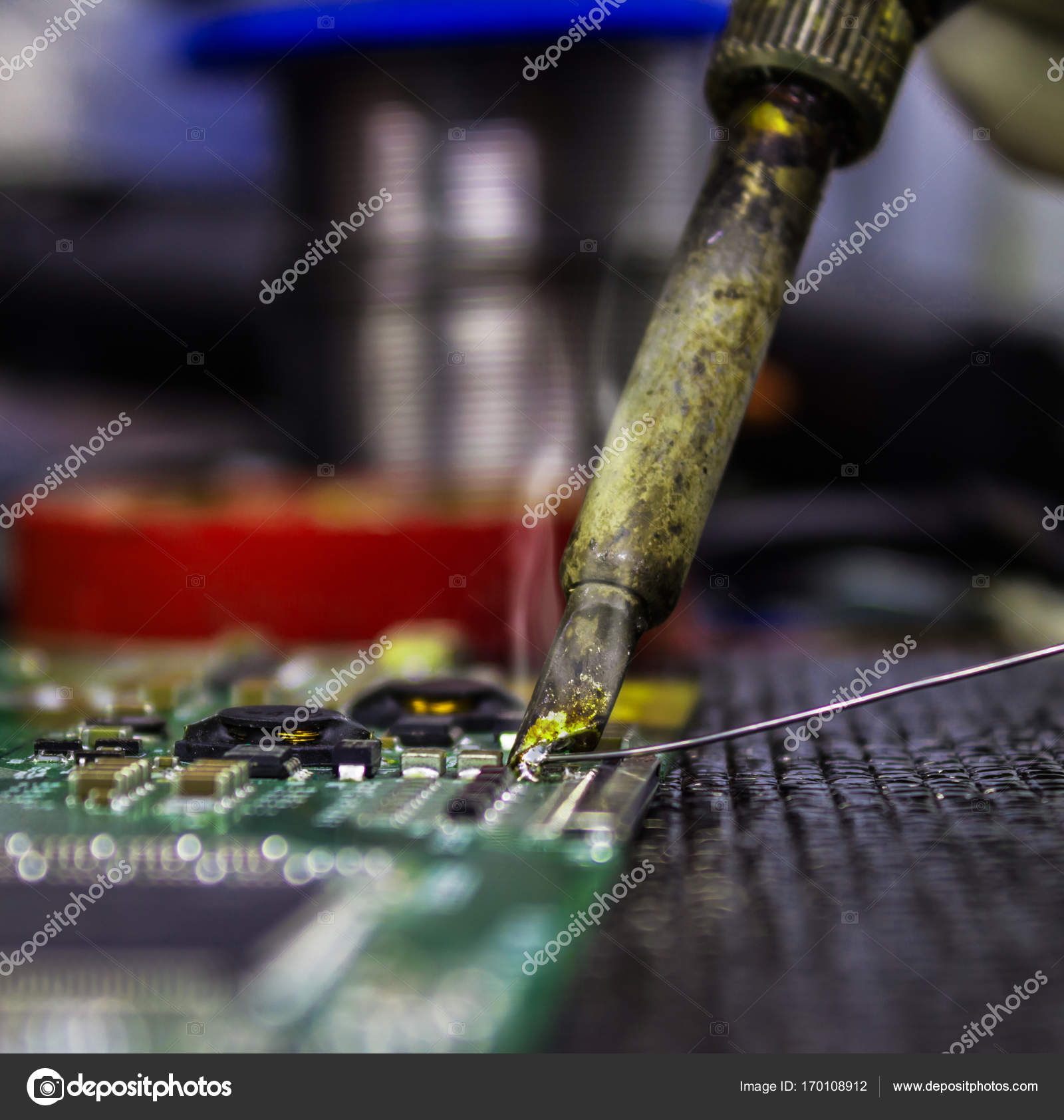 Soldering board technician tool — Stock Photo © releon8211 #170108912