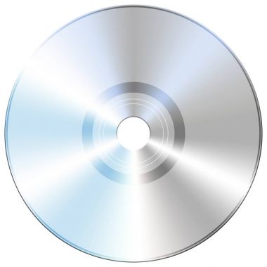 küçük disk beyaz arkaplanda izole edildi