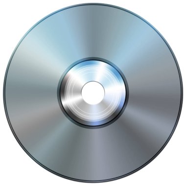 küçük disk beyaz arkaplanda izole edildi