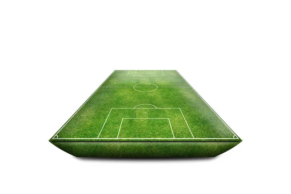 Campo verde do estádio de futebol 3D isolado — Fotografia de Stock