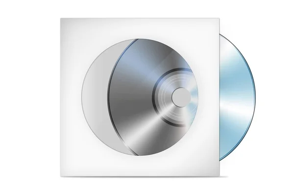 Компакт-диск с иллюстрацией обложки (cd, case, dvd ) — стоковое фото