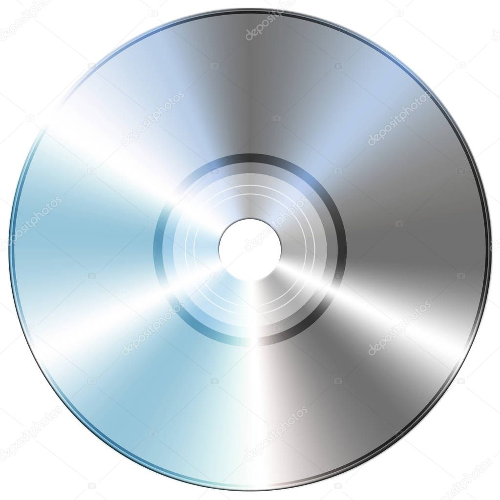 Compact disc isolate on white background