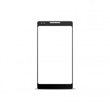 Modern duyarlı smartphone izole beyaz arka plan üzerinde