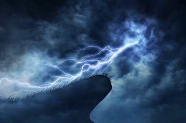 clouds and thunder lightnings and storm clipart