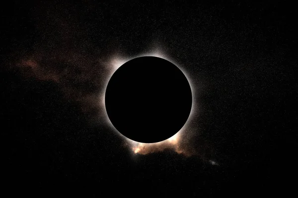 Eclipse solar durante a totalidade — Fotografia de Stock