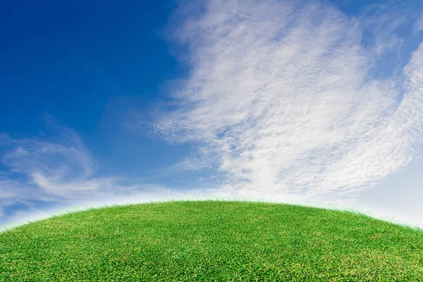 녹색 잔디와 하늘 배경 — 스톡 사진