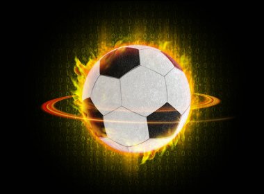 Soyut dijital futbol parlama