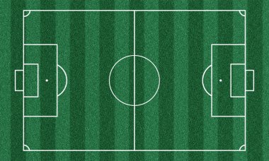 Futbol alanının Üstten Görünüm 