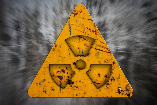 Radyasyon işareti alan alarm — Stok fotoğraf