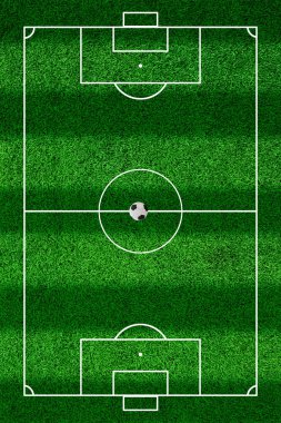futbol sahası üstü görünümü