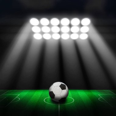 Futbol Stadyumu, futbol topu yeşil Stadı