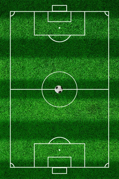 Футбольне поле вид зверху — стокове фото