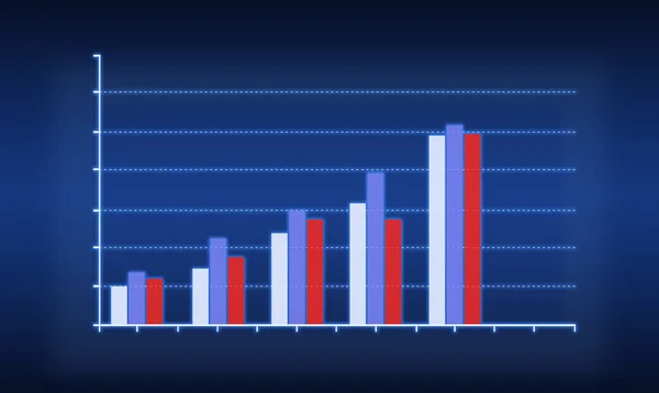 사업 투자 계획 그래프. — 스톡 사진