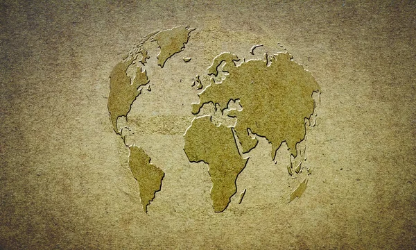 Паперова карта світовий фон — стокове фото