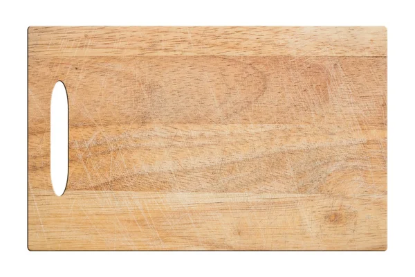 Tabla de cortar envejecida de madera con cortes —  Fotos de Stock