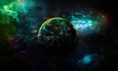 Dünya Bilim arka plan astrolojik gezegeni Nasa tarafından gaz/EC.
