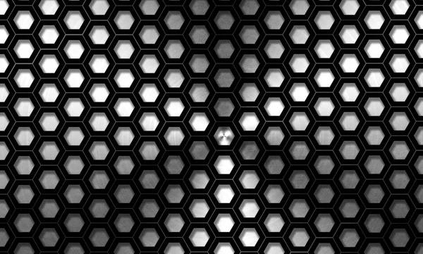 Hexagone texture métallique fond — Photo