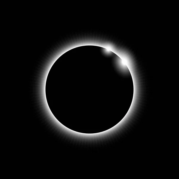 Solar eclipse on black background — Stock Photo, Image