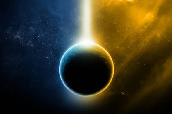 Nebulosa abstracta del espacio exterior de la tierra fantasía — Foto de Stock