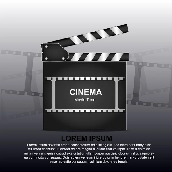 Movie Poster Or Flyer Template. Online Cinema Background With fi