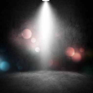 Işık efektleri eski grunge karanlık oda