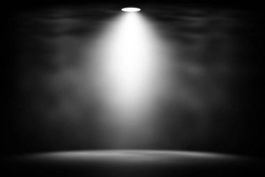 Mavi spot duman studio eğlence arka plan.