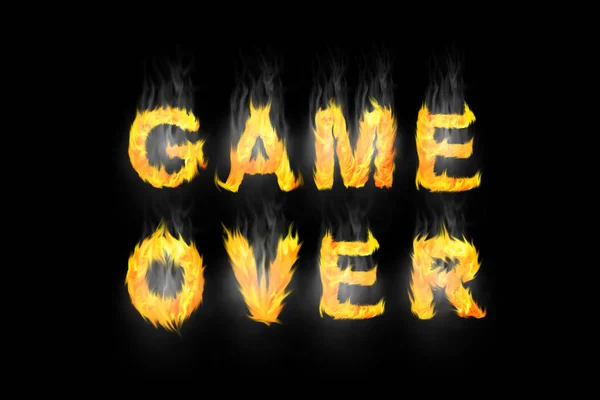 game over fire text flame flames burn burning hot explosion