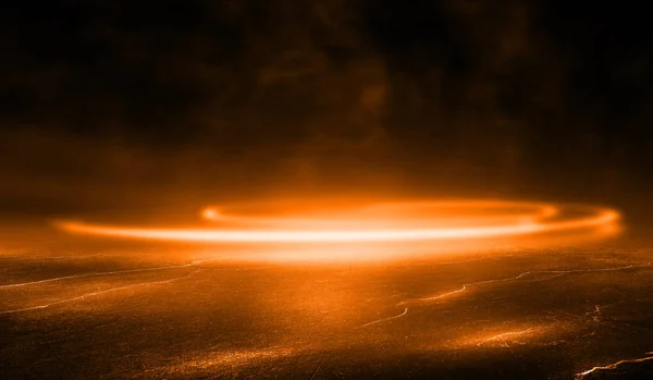 추상적 이고 어두운 밤을 표현하는 3D 렌더링 야외 아스팔트 — 스톡 사진