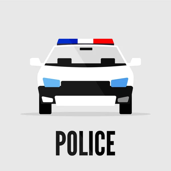 Police car on gray background. — Stock Vector