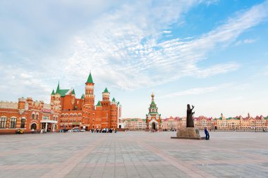 The Patriarch square, Yoshkar-Ola in Russia clipart