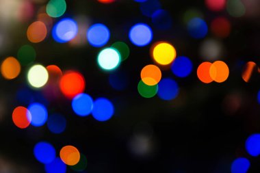 Renkli mavi soyut bokeh arka plan