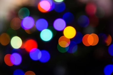Renkli mavi soyut bokeh arka plan