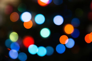 Renkli mavi soyut bokeh arka plan