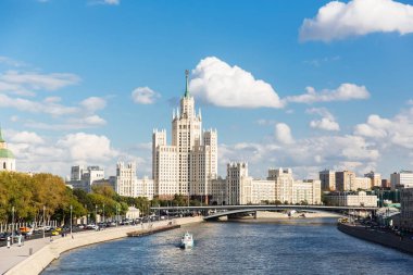 Stalin'in gökdelen Kotelnicheskaya setin Moskova Rusya
