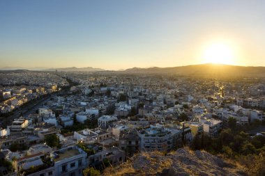 Gün batımında, Atina üst Şehir Manzaralı