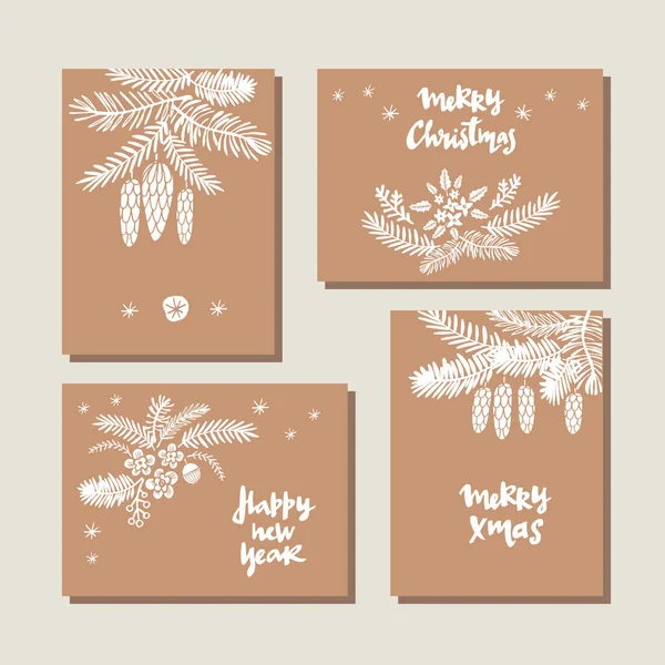 Conjunto de tarjetas de navidad15 — Vector de stock