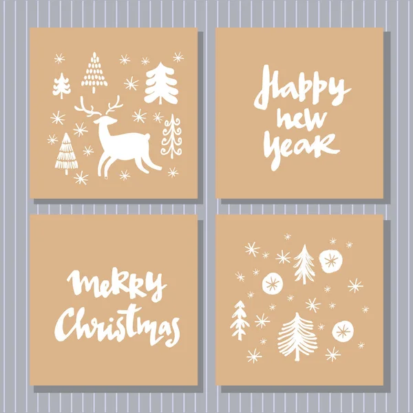 Conjunto de tarjetas de navidad12 — Vector de stock