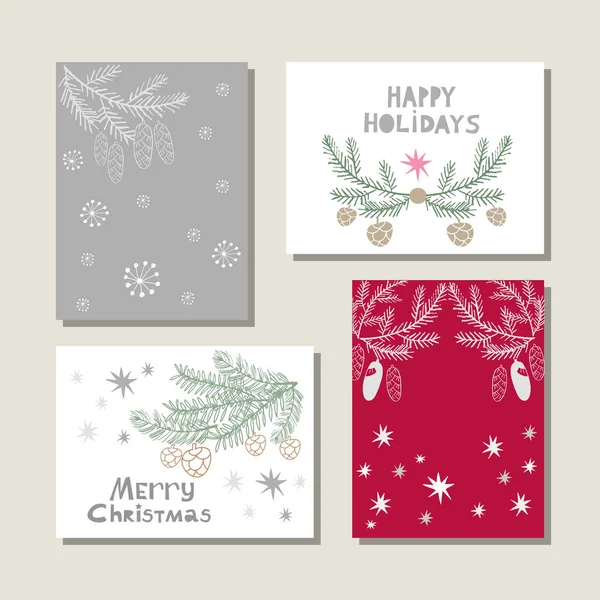 Set of christmas cards19 — Stock Vector